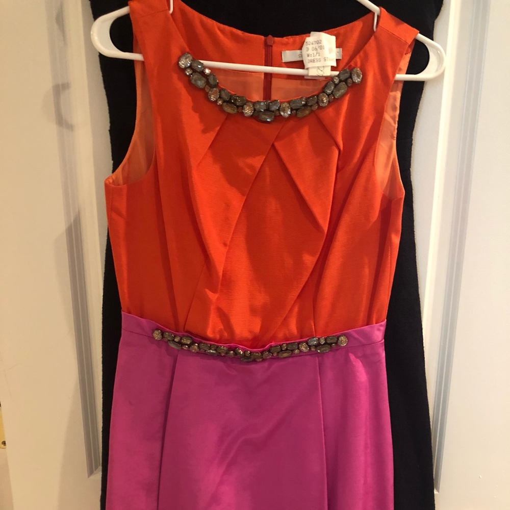 Magenta and Orange Cocktail Dress